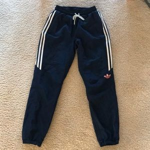 Adidas joggers with zippers